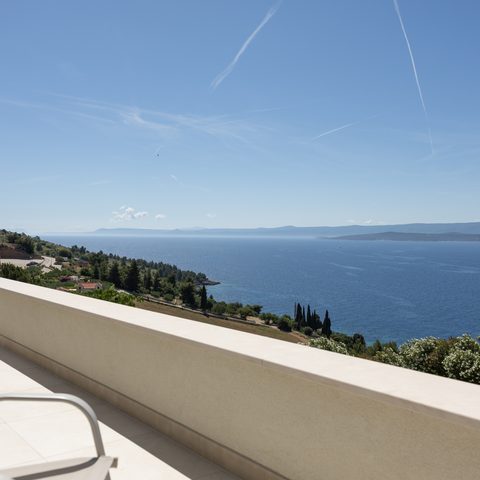 Panoramic terrace overlooking the Adriatic sea and Hvar island