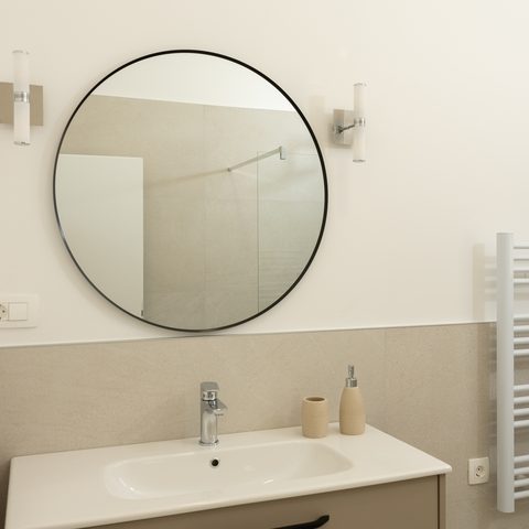 Bathroom with towel radiator
