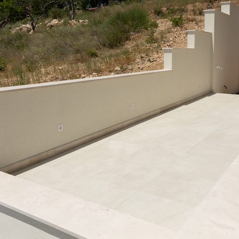 Cascading terraces on the Brač hillside